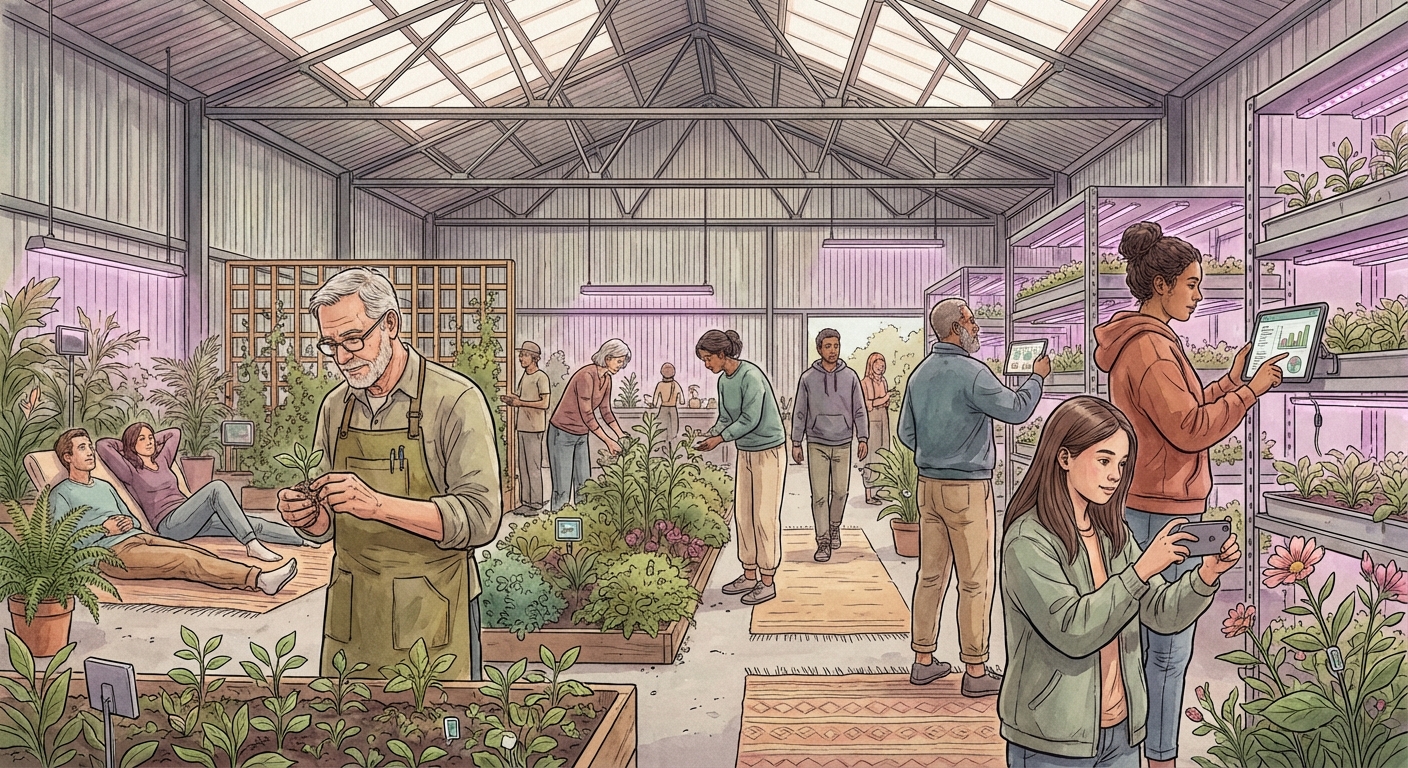 Indoor greenhouse facility